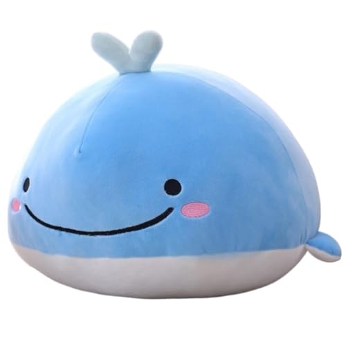 KUKUShining Blauwal Plüschtier, Süßes Weiches Plüschtier Ozean Wassertiere Kuschelkissen Puppe for Kinder Geschenk for Geburtstag(55cm/21.65in) von KUKUShining