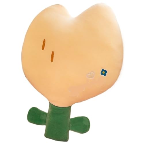 KUKUShining Blume Kissen, Süßes Bodenkissen Gefülltes Dekokissen Weiches Ausgestopftes Blumenboden Plüsch Spielzeug Sitzkissen Stuhl Sitzpolster(Yellow,55cm/21.65in) von KUKUShining