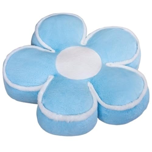KUKUShining Blumenkissen Plüsch, Sitzkissen Weiches Blume Bodenkissen Stuhlkissen Wurfkissen Dekorative Blumenförmige Plüschtier Spielzeug Für Sofa(Blue) von KUKUShining