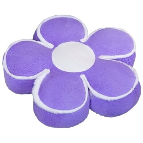 KUKUShining Blumenkissen Plüsch, Sitzkissen Weiches Blume Bodenkissen Stuhlkissen Wurfkissen Dekorative Blumenförmige Plüschtier Spielzeug Für Sofa(Purple) von KUKUShining