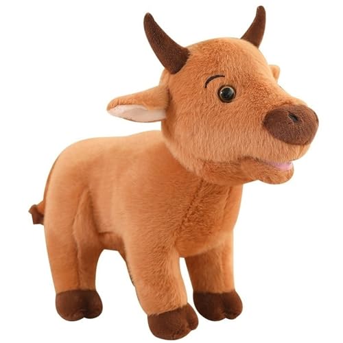 KUKUShining Bullen Plüschtier, Weiches Flauschiges Süßes Kissen Umarmungskissen Puppe Kuscheliges Kuscheltier Plüschtier Als Geschenk Zur(30cm/11.8in) von KUKUShining