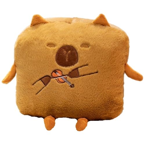 KUKUShining Capybara Kuscheltier, Kuschelige Stofftiere Puppen Handwärmer Plüschtier Umarmungskissen Weiches Plüsch Für Die Raumdekoration(Violin) von KUKUShining