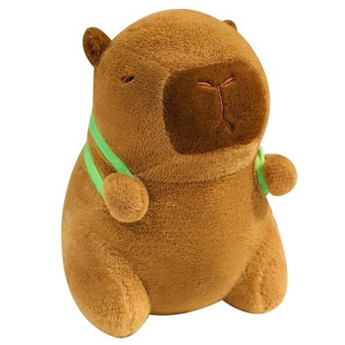 KUKUShining Capybara Plüschtier, Kuschelige Stofftier Puppe Mit Zubehör Braunes Capybara Plüschtier Spielzeug Geschenke Für Kinder(Brown) von KUKUShining