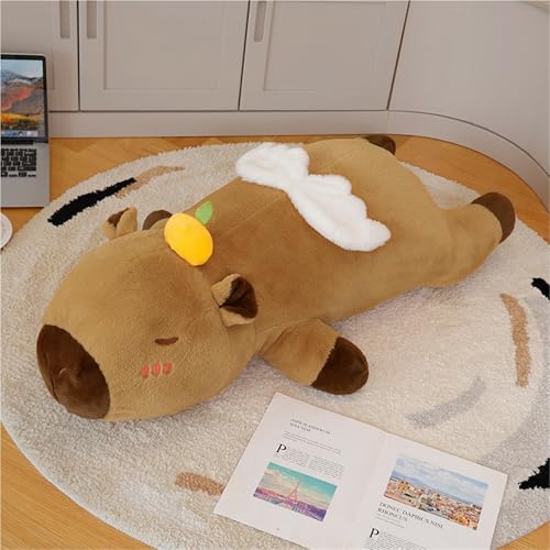 KUKUShining Capybara Plüschtier, Kuscheltier Engel Capybara Stofftier Kissen Mit Flügeln Plüschtier Geschenk Für Kinder Mädchen(80cm/31.5in) von KUKUShining