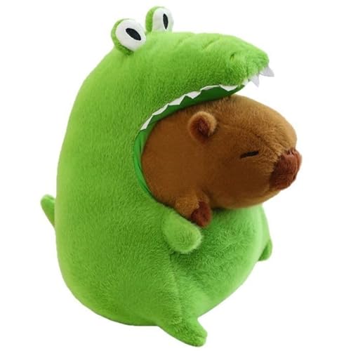 KUKUShining Capybara Plüschtier, Weich Und Kuschelig Mit Krokodil Haifischmaul Stofftier Plüschkissen Puppe for Kinder Geschenkparty(Crocodile,55cm/21.7in) von KUKUShining