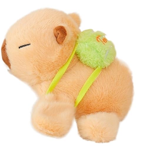 KUKUShining Capybara Plüschtier, Weiche Kawaii Puppen Mit Rucksack Kuscheltiere Plüschkissen for Kinder Weihnachten Geburtstag(Green) von KUKUShining