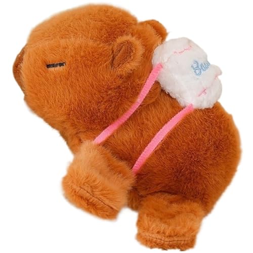 KUKUShining Capybara Plüschtier, Weiche Kawaii Puppen Mit Rucksack Kuscheltiere Plüschkissen for Kinder Weihnachten Geburtstag(White) von KUKUShining