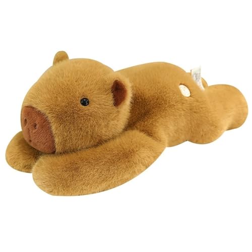 KUKUShining Capybara Plüschtier, Weiche Kuschelige Stofftier Puppe Cartoon Umarmungskissen Capybaras Plüschtier Für Die Inneneinrichtung(60cm/23.6in) von KUKUShining