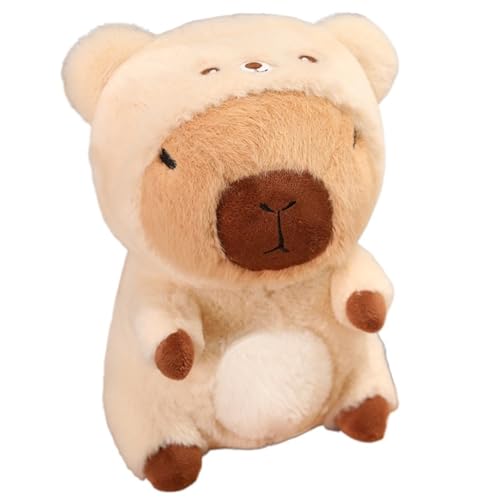 KUKUShining Capybara Plüschtier, Weiche Stofftierpuppen Cartoon Süßes Umarmungskissen Pelziges Plüschtier for Kinder Und Babys(Bear,40cm/15.7in) von KUKUShining