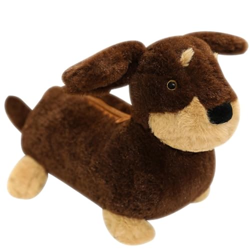 KUKUShining Dackel Plüschtier, Weiche Kuschelige Stofftiere Puppen Welpe Plüschtier Kawaii Hund Umarmungskissen for Geburtstagskinder von KUKUShining