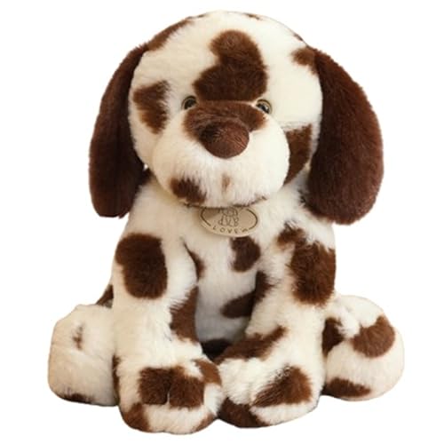 KUKUShining Dalmatiner Plüschtier, Simulationshund Stofftier Puppe Weicher Kuscheliger Welpe Plüschtier Spielzeug Geschenke Für Kinder(Beige) von KUKUShining