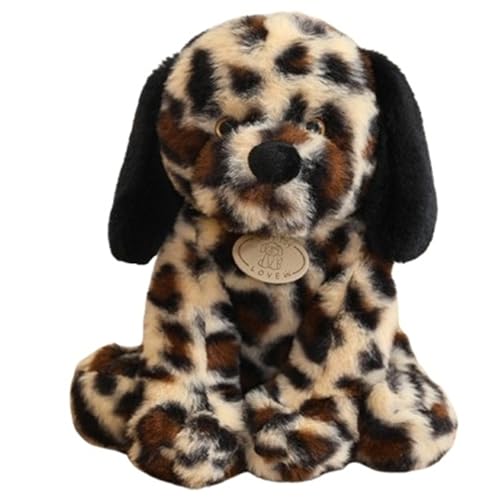 KUKUShining Dalmatiner Plüschtier, Simulationshund Stofftier Puppe Weicher Kuscheliger Welpe Plüschtier Spielzeug Geschenke Für Kinder(Black) von KUKUShining