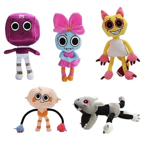 KUKUShining Dandy's World Plüschtier, Süße Goob Stofftierpuppe Weiche Plüschtiere for Weihnachten Halloween Geburtstagsgeschenk for Kinder(5pcs) von KUKUShining