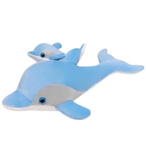 KUKUShining Delphin Plüschtier, Süßes Weiches Kuscheltier for Mutter Und Kind Kawaii Kissen Plüschtier for Kinder Geschenk for Babys von KUKUShining
