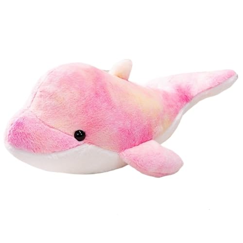 KUKUShining Delphin Plüschtier, Weiches Kuscheliges Kuscheltier Kinder Umarmungskissen Puppe Weiche Dekoration Rückenkissen Plüschtier(Pink,80cm/31.5in) von KUKUShining