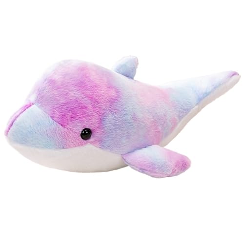 KUKUShining Delphin Plüschtier, Weiches Kuscheliges Kuscheltier Kinder Umarmungskissen Puppe Weiche Dekoration Rückenkissen Plüschtier(Purple,80cm/31.5in) von KUKUShining