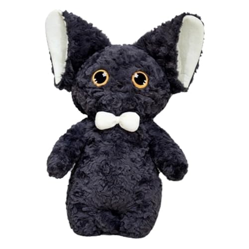 KUKUShining Devon Rex Katze Plüschtier, Süßes Kuscheltier Puppenkissen Weiches Plüschtier for Kinder Und Erwachsene Geburtstag Weihnachten(Black,40cm/15.7in) von KUKUShining