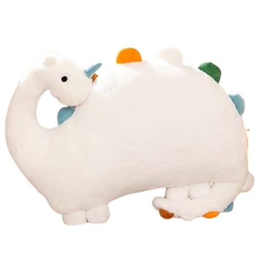 KUKUShining Dinosaurier Plüsch, Süße Kuscheltiere Kawaii Weiche Puppe Umarmungskissen Geschenke for Kinder Jungen Zimmerdekoration(White,60cm/23.6in) von KUKUShining