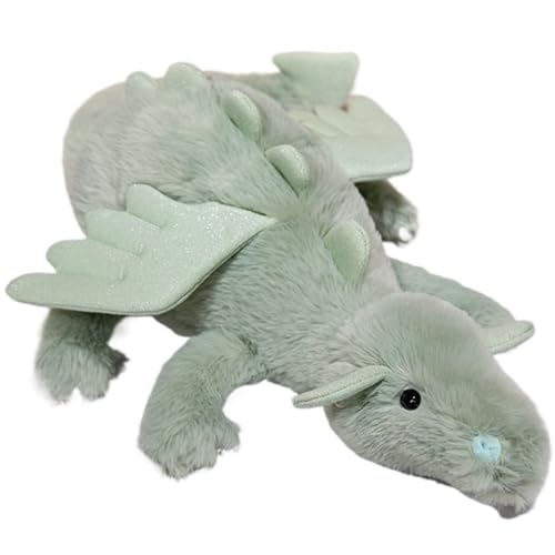 KUKUShining Dinosaurier Plüschtier, Süßer Drache Stofftier Weiche Puppe Kawaii Kissen for Zuhause Mädchen Jungen Geschenk Party Kinder(Green,70cm/27.6in) von KUKUShining