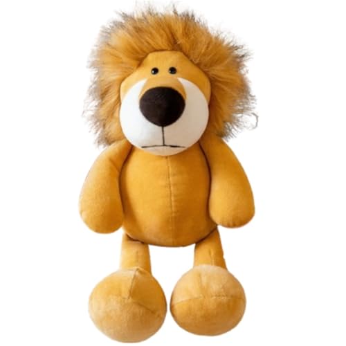KUKUShining Dschungeltiere Plüschtier, Süßer Elefant Giraffe Kuscheltier AFFE Puppen Weicher Tiger Löwe Plüschtiere for Den Kindergeburtstag(Lion,25cm/9.8in) von KUKUShining