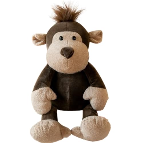 KUKUShining Dschungeltiere Plüschtier, Süßer Elefant Giraffe Kuscheltier AFFE Puppen Weicher Tiger Löwe Plüschtiere for Den Kindergeburtstag(Monkey,25cm/9.8in) von KUKUShining