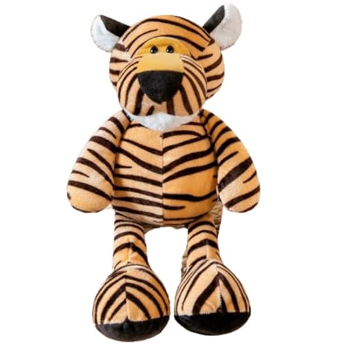 KUKUShining Dschungeltiere Plüschtier, Süßer Elefant Giraffe Kuscheltier AFFE Puppen Weicher Tiger Löwe Plüschtiere for Den Kindergeburtstag(Tiger,25cm/9.8in) von KUKUShining