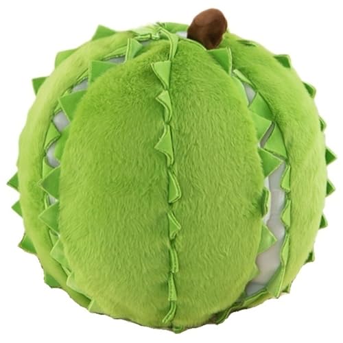 KUKUShining Durian Plüschtier, Süße Ausgestopfte Puppe Mit Schälender Frucht Kreatives Abnehmbares Durian Kissen Umarmungskissen Plüschtier(Green,35cm/13.8in) von KUKUShining