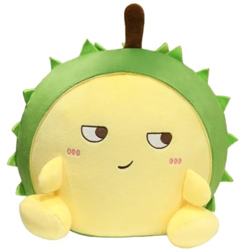 KUKUShining Durian Plüschtier, Weiches Kuscheliges Kreatives Lustiges Plüsch Ausdruckspuppenkissen for Kindergeschenkparty(Playful,25cm/9.8in) von KUKUShining