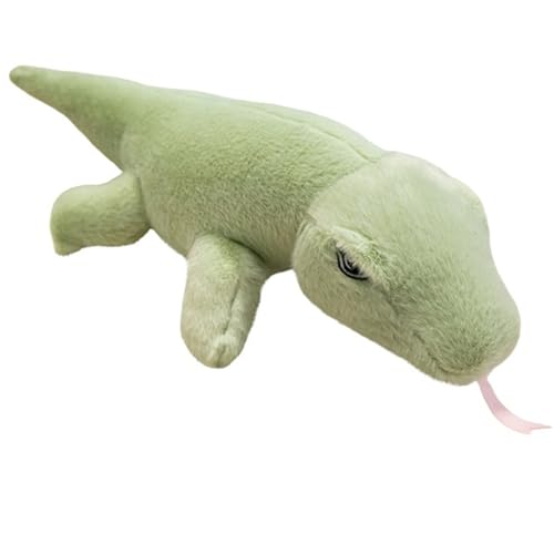 KUKUShining Eidechse Plüsch, Weiche Kuschelige Stoffpuppe Wildtiere Lebensechte Plüschtiere Spielzeug Für Jungen Zimmerdekoration(Green) von KUKUShining