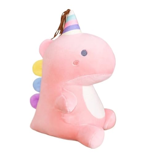 KUKUShining Einhorn Plüschtier, Kuschelig Weiches Lustiges Stofftier Dinosaurier Puppen Plüschkissen for Kinder Geburtstagsgeschenk(Pink,23cm/9.05in) von KUKUShining
