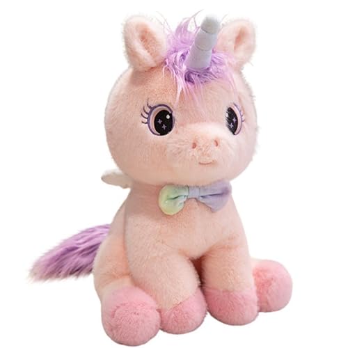 KUKUShining Einhorn Plüschtier, Süßes Weiches Pegasus Geburtstagspuppen Umarmungskissen Pony Plüschtier Als Geschenk for Kinderspielzeug(35cm/13.8in) von KUKUShining