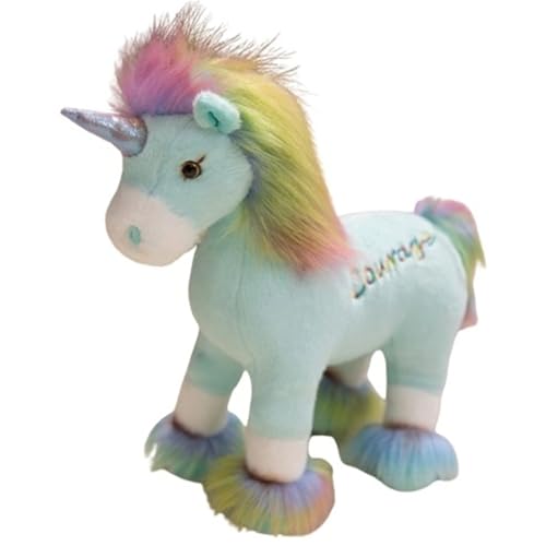 KUKUShining Einhorn Plüschtier, Weiche Kuschelige Stofftier Puppe Regenbogen Einhorn Plüschtiere Spielzeug Für Kinder Teenager(Blue) von KUKUShining
