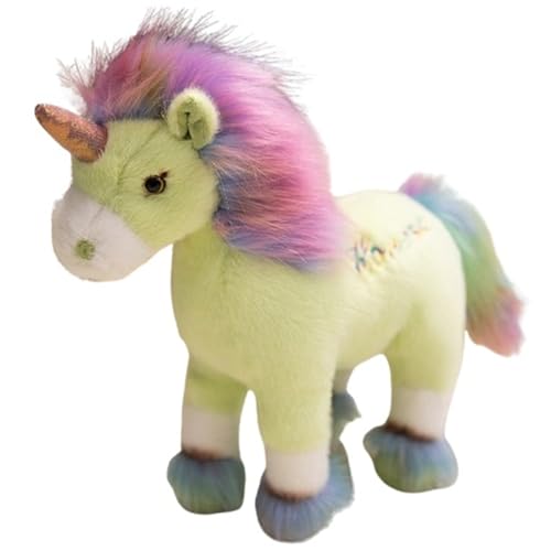 KUKUShining Einhorn Plüschtier, Weiche Kuschelige Stofftier Puppe Regenbogen Einhorn Plüschtiere Spielzeug Für Kinder Teenager(Green) von KUKUShining
