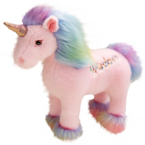 KUKUShining Einhorn Plüschtier, Weiche Kuschelige Stofftier Puppe Regenbogen Einhorn Plüschtiere Spielzeug Für Kinder Teenager(Pink) von KUKUShining