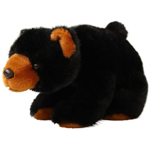 KUKUShining Eisbär Plüschtier, Weiche Kuschelige Stofftier Puppe Realistische Bären Plüschtier Geschenk Für Kinder Freundin Freund(Black,30cm/11.8in) von KUKUShining