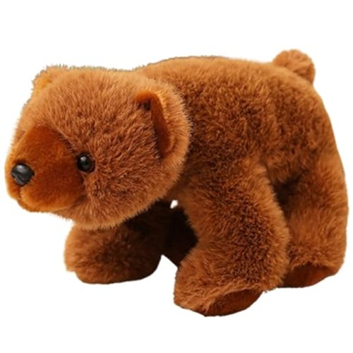 KUKUShining Eisbär Plüschtier, Weiche Kuschelige Stofftier Puppe Realistische Bären Plüschtier Geschenk Für Kinder Freundin Freund(Brown,20cm/7.8in) von KUKUShining