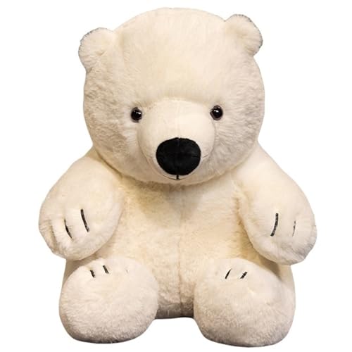 KUKUShining Eisbär Plüschtier, Weiches Kuscheliges Kuscheltier Puppe Umarmungskissen Wildtier Plüschtier Spielzeug Geschenke for Kinder von KUKUShining