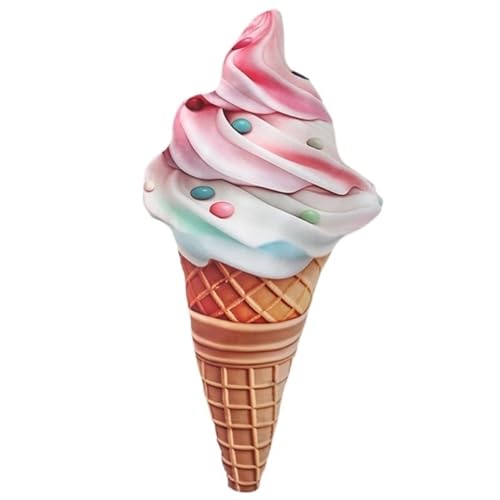 KUKUShining Eiscreme Plüschtier, Süßes Kreativitätsgefülltes Plüschtier Kuschelkissen Kissen Als Geschenk for Kinder(Pink,33cm/12.99in) von KUKUShining