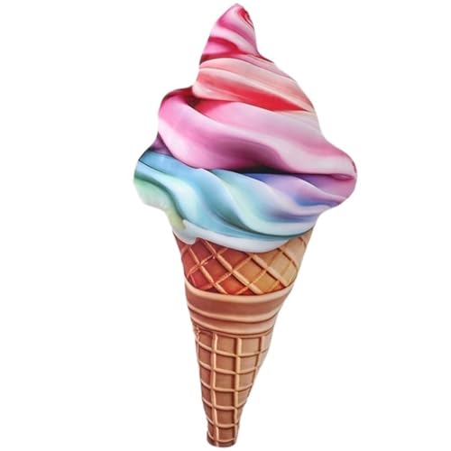 KUKUShining Eiscreme Plüschtier, Süßes Kreativitätsgefülltes Plüschtier Kuschelkissen Kissen Als Geschenk for Kinder(Purple,33cm/12.99in) von KUKUShining