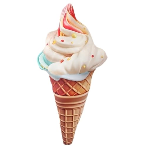 KUKUShining Eiscreme Plüschtier, Süßes Kreativitätsgefülltes Plüschtier Kuschelkissen Kissen Als Geschenk for Kinder(White,80cm/31.5in) von KUKUShining