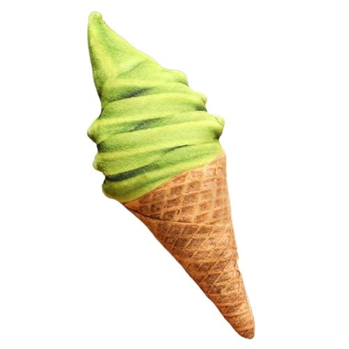 KUKUShining Eiscreme Plüschtier, Weiches Kreatives Stoffkissen Süßes Lebensechtes Plüschtier Kuschelkissen Kissen Als Geschenk for Kinder(Green,20cm/7.8in) von KUKUShining