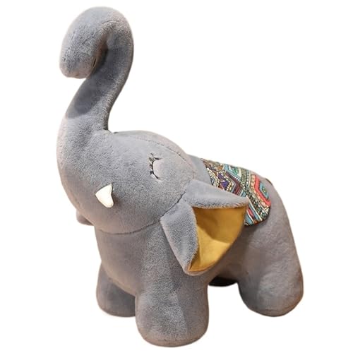 KUKUShining Elefanten Kuscheltier, Plüschtiere Weiche Kuschelige Stofftier Puppe Langnasige Herzförmige Elefanten Plüsch Spielzeug Für Kinder(Blue) von KUKUShining