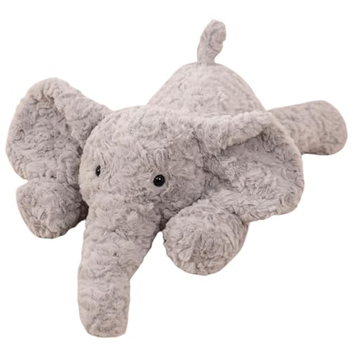 KUKUShining Elefanten Plüsch, Kuscheltier Weiche Kuschelige Stofftier Puppe Flauschiges Elefanten Plüschtier Spielzeug Für Babys Kinder(50cm/19.7in) von KUKUShining