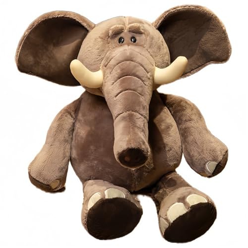 KUKUShining Elefanten Plüsch, Kuschelweiche Stofftier Puppe Graue Elefanten Für Kinder Plüsch Spielzeug Geschenk Zur Raumdekoration(26cm/10.23in) von KUKUShining