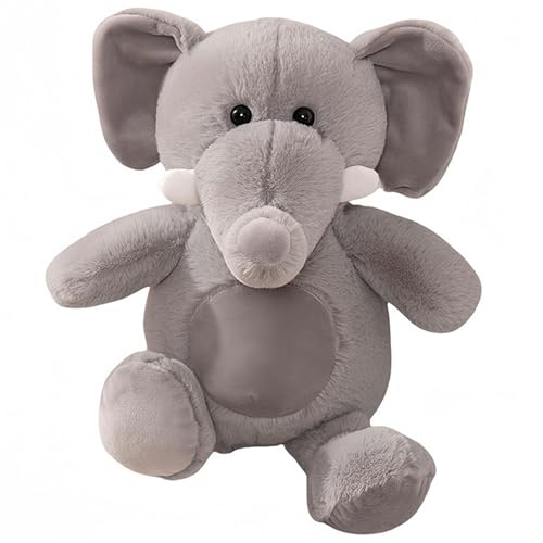 KUKUShining Elefanten Plüsch, Weiches Kuscheliges Stofftier Wurfkissen Sitzende Graue Elefanten Plüsch Spielzeug Geschenke Für Kinder Erwachsene(65cm/25.6in) von KUKUShining
