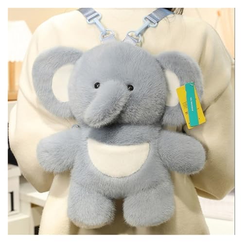 KUKUShining Elefanten Rucksack Plüsch, Weiche Kuschelige Stofftiere Mit Tasche Flauschige Kuschel Elefanten Plüschspielzeug Geschenk Für Kinder(50cm/19.7in) von KUKUShining