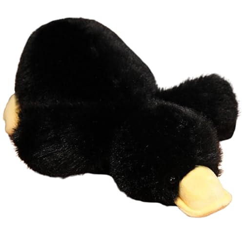 KUKUShining Enten Plüschtier, Süße Stofftierpuppen Weiches Flauschiges Umarmungskissen Plüschtier for Kinder Und Erwachsene Perfekt(Black,30cm/11.8in) von KUKUShining