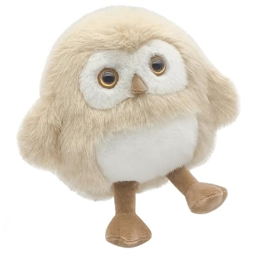 KUKUShining Eule Plüsch, Weiche Kuschelige Stofftier Puppe Realistische Eule Plüschtier Geschenk Für Kinder Jungen Mädchen Heimdekoration(Gray) von KUKUShining