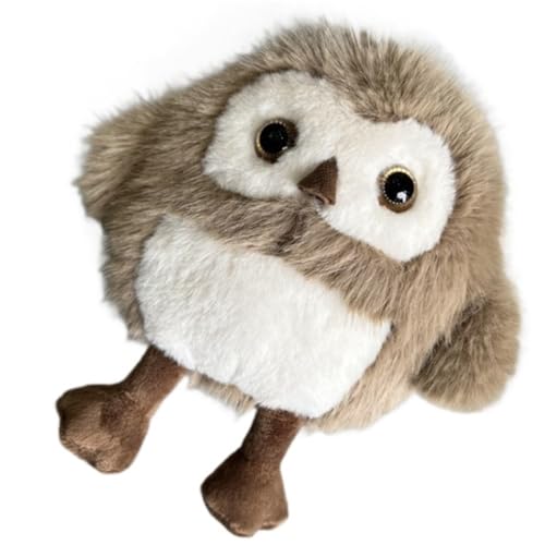 KUKUShining Eulen Plüschtier, Kuschelige Stofftierpuppen Weiches Kissen Realistisches Plüschtier Als Geschenk for Kinder Und Freunde(Gray) von KUKUShining