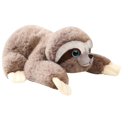 KUKUShining Faultier Kuscheltier, Weiche Kuschelige Plüschtier Stofftier Puppe Flauschige Plüschtiere Spielzeug Spielbegleiter Für Die Heimdekoration(Gray,25cm/9.8in) von KUKUShining